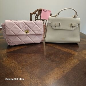 Elegant Pink Quilted Handbag